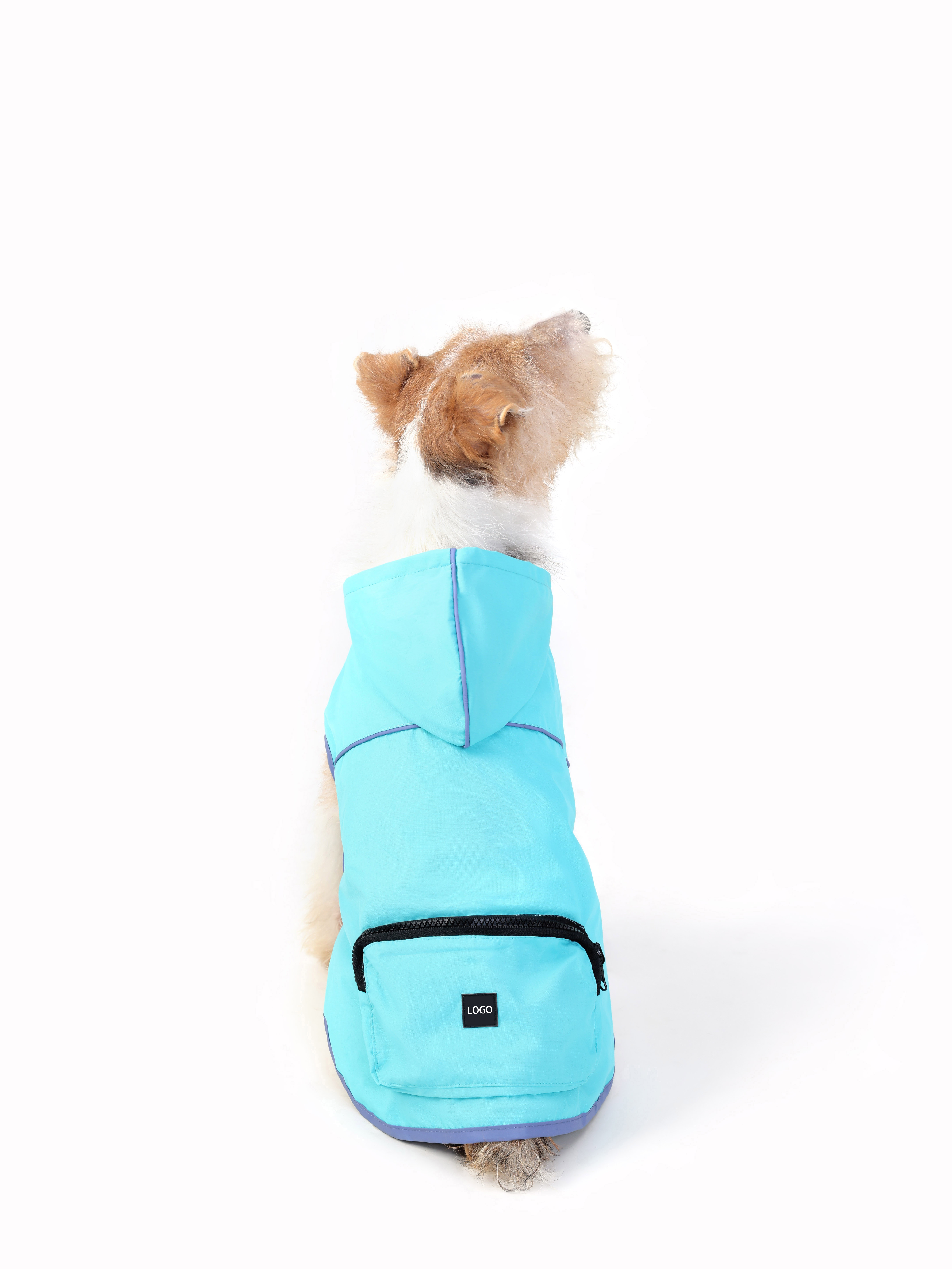Pet Raincoat Adjustable Lightweight Waterproof Windproof Dog Raincoat Hooded Poncho Dog Rain Poncho Jacket