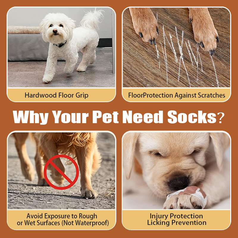 High Quality Wholesale Anti Slip Dog Socks Paw Protector Dog Grip Knit Socks for Hardwood Floors