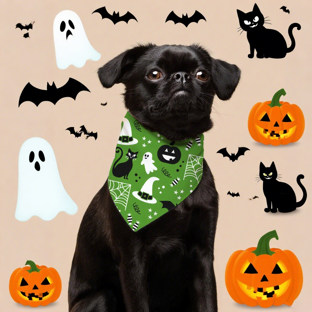 Hallowmas Luxury Dog Bandana Coton et Polyester Pet Pet Pet Pet pour l'été printemps d'hiver Mignon de motif animal accessoire