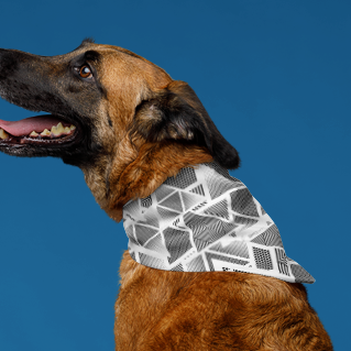 Groothandel ademend polyester huisdier sjaal nieuwe mode printpatroon hond bandana