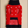 Chiens de chien animal de compagnie de Noël rouge polka point pull en tricot de design en tricot moteurs de chien