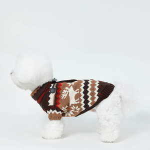 Christmas Dog Dog Sweater Christmas Pet Dog Clothes Dog Cat High Neck Knit With Elk Snowflake Christmas Knit Sweater Shirt Pullover Clothing for Small and Medium Sized Dogs