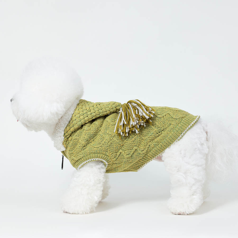 Dog Sweater Knit Pet Clothes Dog Knit Hoodie Pet Costumes Pet Garment Comfortable Fit，Pet Clothes Dog Wool Sweater with Hood Winter