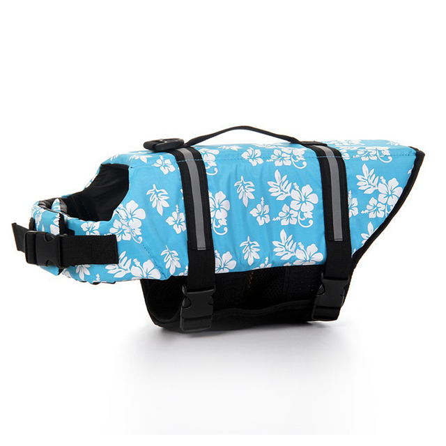 High Quality Dog Life Jacket With Rescue Handle Solid Color Summer Dog Swimming Safety Vest