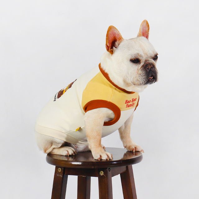 Pengeluar borong haiwan peliharaan jalur anjing t-shirt musim panas musim bunga anjing comel mantel pakaian