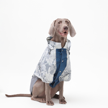 El animal doméstico al por mayor viste el impermeable de lujo a prueba de viento impermeable del logotipo de la marca privada de encargo del perro mascota