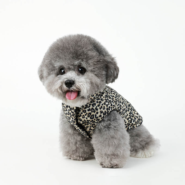 Hibernis canis Jacket calidum puppy Jacket Pet Jacket Puppy Frigidus Jacket Pet vestimenta sua ad parva canibus, medium magnitudine, pardo print