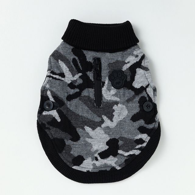 Puppy Sweater High Neck Tricoted Pull d'hiver Vêtements de chien d'hiver Vêtements de chien Boys Vêtements de chien épais Chot Chot Pullover Vêtements Pull Cat Vêtements d'animaux de compagnie avec boutons