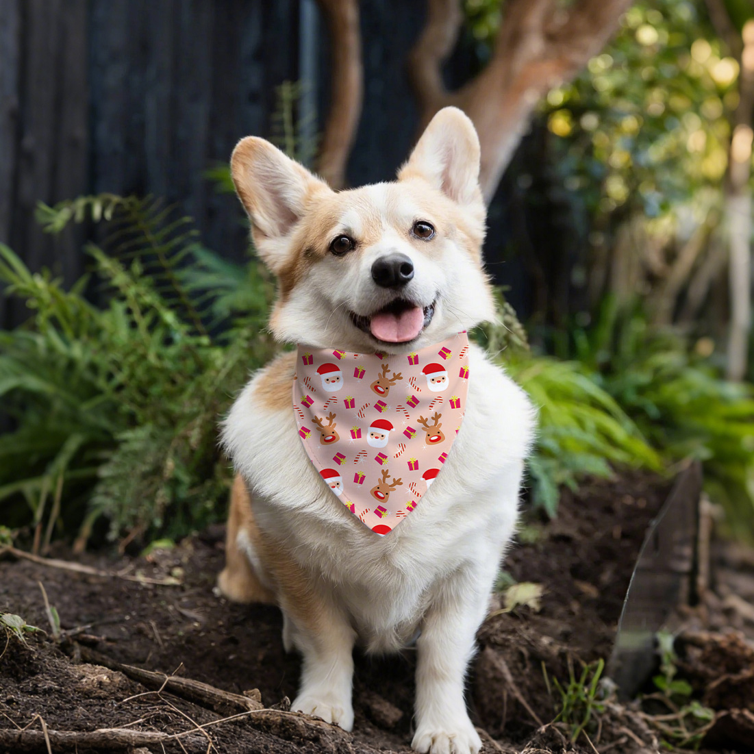Collier de chien de Noël bandana festive pour accessoire de mode canine