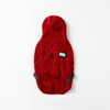 Small Dog Sweater Knitted Pet Sweater Warm Dog Clothes With Zipper, Hooded Sweatshirt Cable Knit Puppy Winter Jacket for Small Dog Girls Boys Soft Cat Clothing
