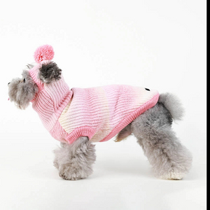 Small Dog Sweater Knitted Pet Sweater Warm Dog Clothes Hooded Sweatshirt Knit Puppy Winter Jacket for Small Dog Girls Boys Soft Cat Clothing