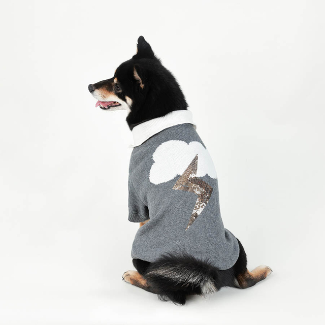 Trièce de traction du cou haut pour chiens moyens à grands, sweat-shirt de chiot chaud épais chéle à col roll