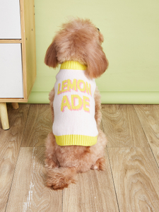 Classic Knit Warm Winter Dog Pullover Sweater Alphabet Print - Thick Knit Sweater Holiday Christmas Dog Costume Two Colors
