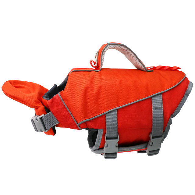 High Quality Dog Life Jacket With Rescue Handle Solid Color Summer Dog Swimming Safety Vest