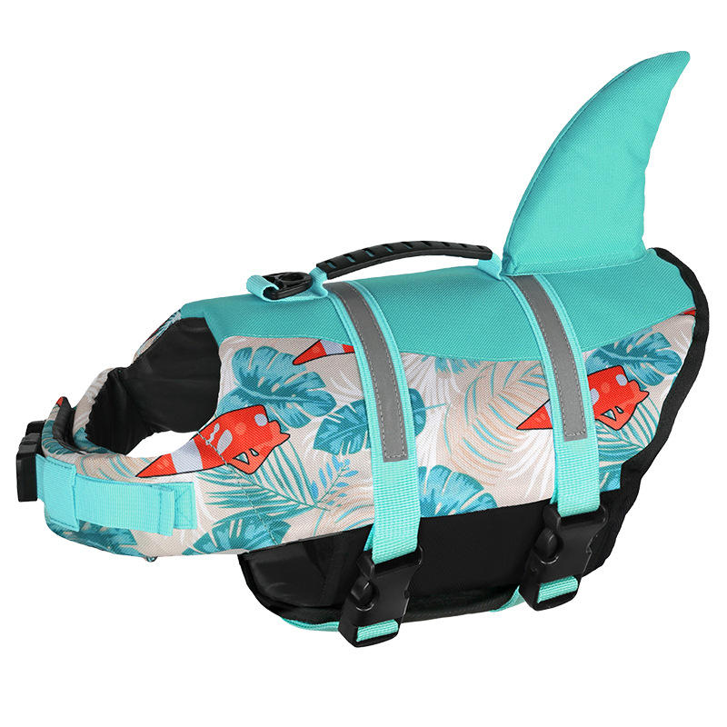 High Quality Dog Life Jacket With Rescue Handle Solid Color Summer Dog Swimming Safety Vest