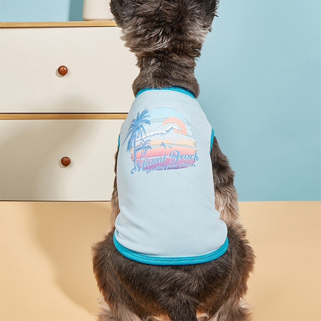 Rroba verore pambuku me ngjyra të thjeshta për kafshë shtëpiake Bluks bosh për qen për rroba të mëdha të mesme të vogla