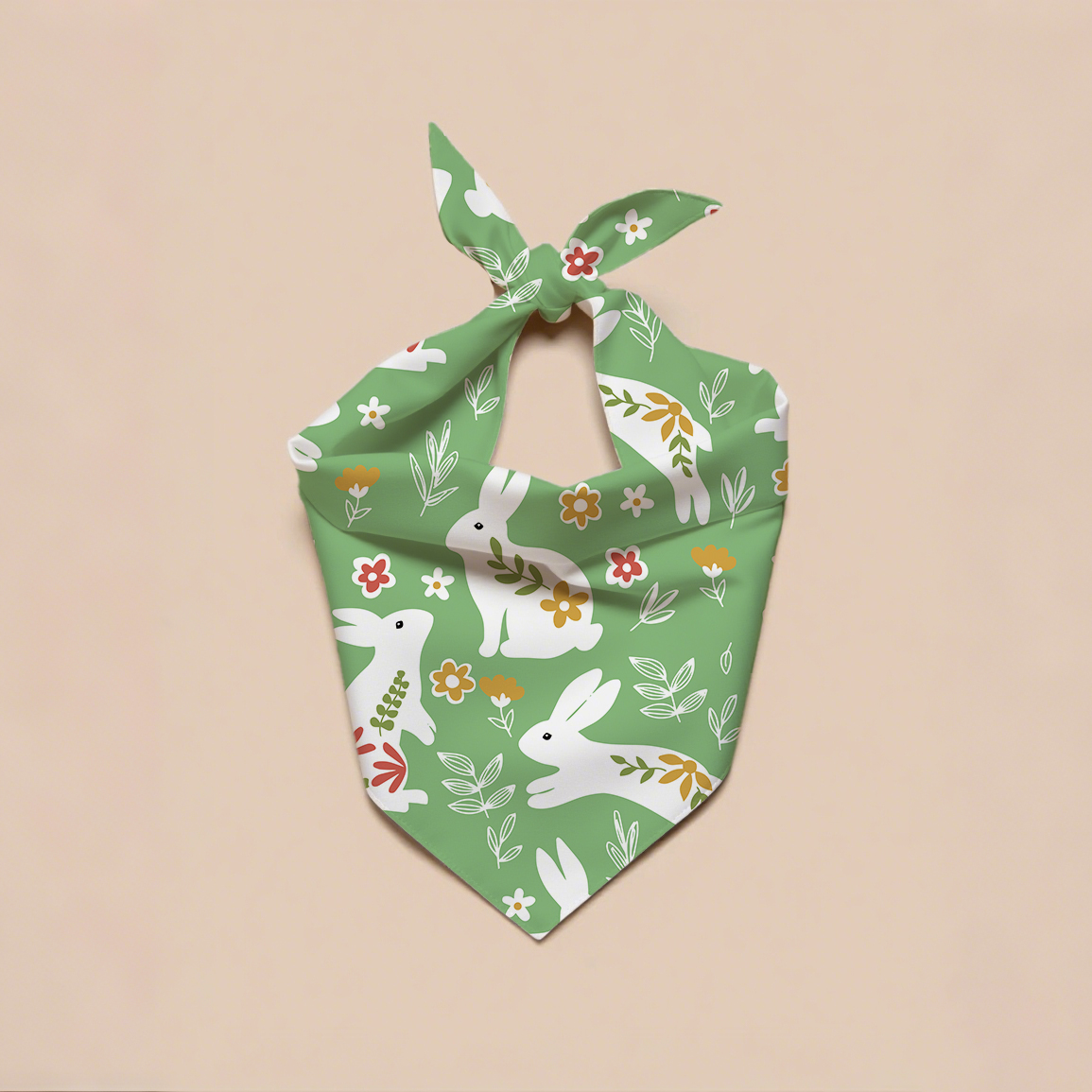 Lógó saincheaptha só -díol te clóbhuailte bunny na Cásca madra bandana cúlpháirtí peataí ilfheidhmeach don earrach geimhridh don mhadra