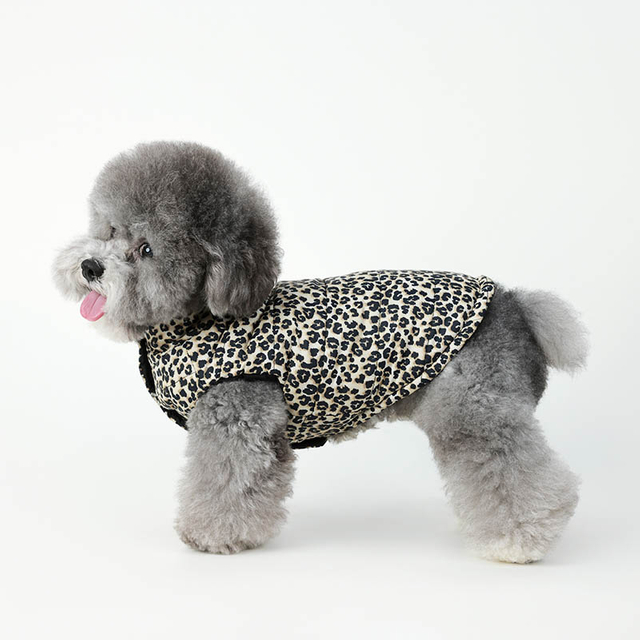 Hibernis canis Jacket calidum puppy Jacket Pet Jacket Puppy Frigidus Jacket Pet vestimenta sua ad parva canibus, medium magnitudine, pardo print