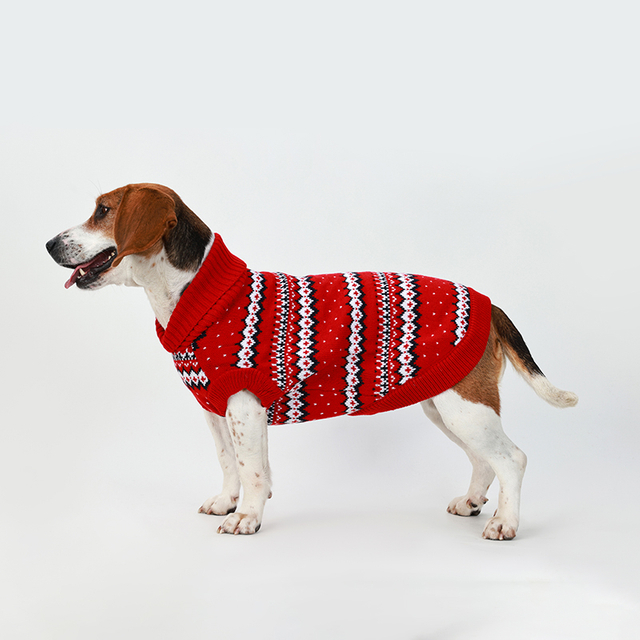 Dog Sweater, Puppy Sweater, Winter Puppy Knit, Cat Pullover Christmas Sweatshirt for Yorkshire Chihuahuas, warm, dik hoë lapelklere vir honde seuns en meisies