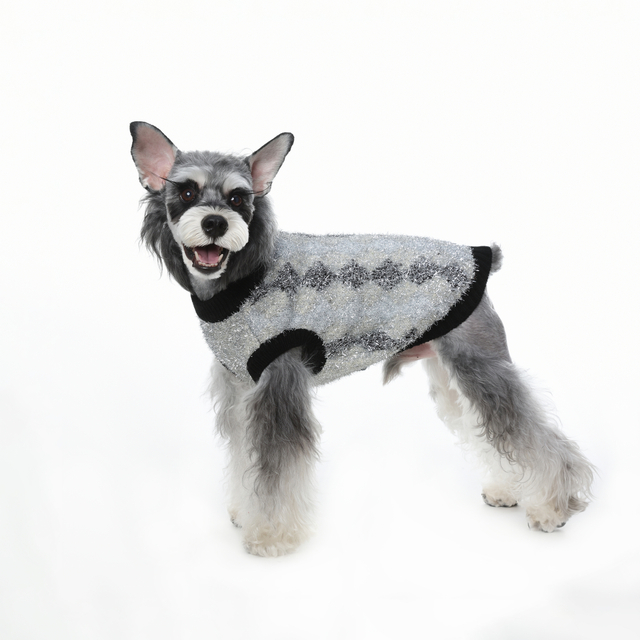 Puppy trui gebreide troeteldierkat trui warm honde trui hond winter klere katjie hondjie silwer sy trui