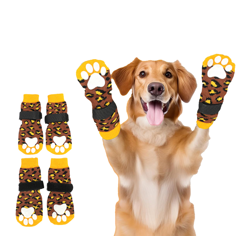 High Quality Wholesale Anti Slip Dog Socks Paw Protector Dog Grip Knit Socks for Hardwood Floors