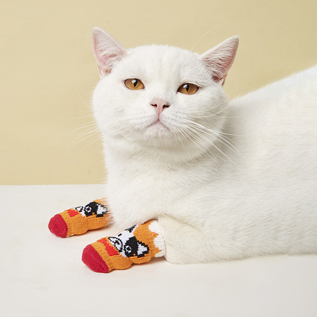 Pet kaymaz örgü köpek çorapları kedi çorapları kauçuk takviyeli küçük köpekler için köpek pençe koruyucusu kediler