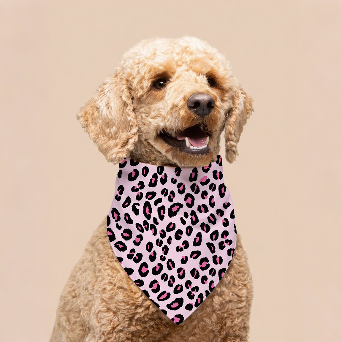 Leopard Print Dog Bandana accessoires de vêtements pour animaux de compagnie