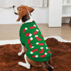 Factory Customized Multicolor Christmas Dog Sweater XL Green Knitted Pet Cardigan Sweater Designer Pet Clothes