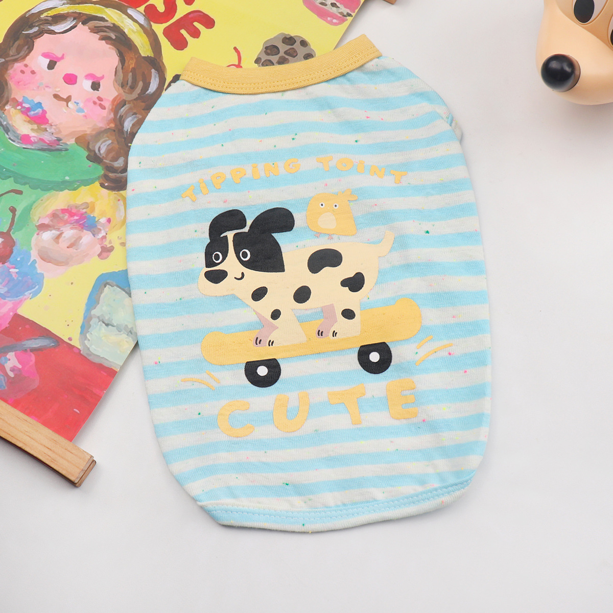 Wholesale Manufacturer Pet Striped Dog Polo T-Shirt Summer Spring Cute Puppy Coats Apparel
