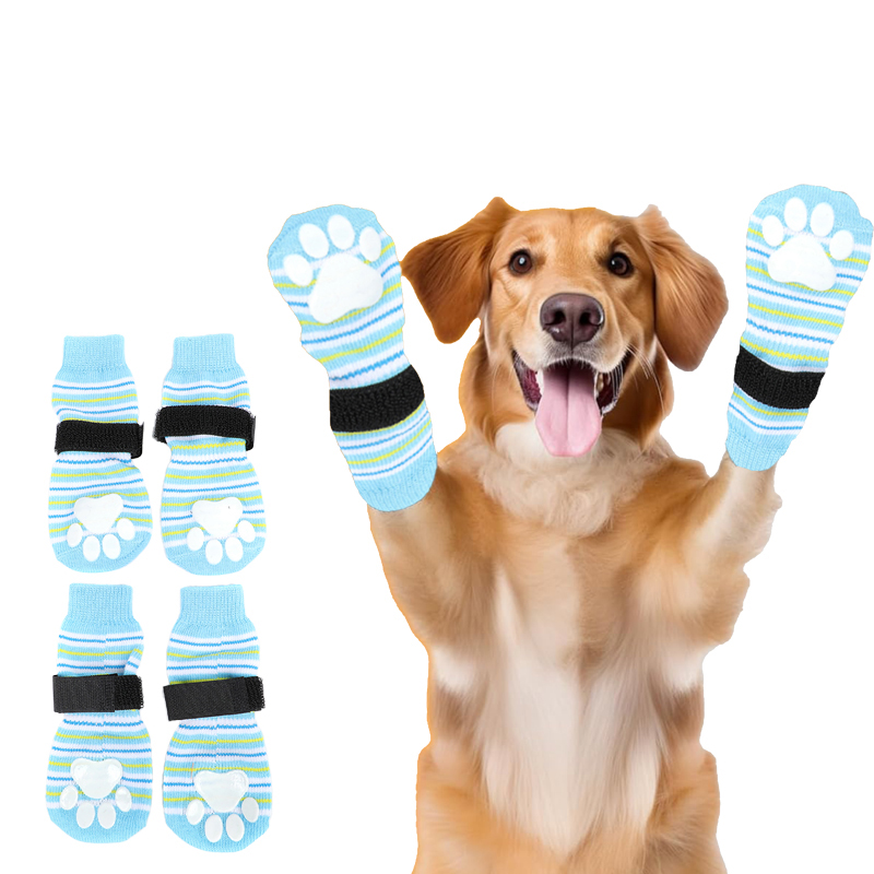 High Quality Wholesale Anti Slip Dog Socks Paw Protector Dog Grip Knit Socks for Hardwood Floors