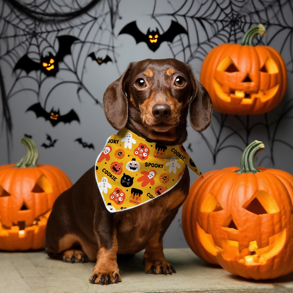 Hallowmas Luxury Dog Bandana Coton et Polyester Pet Pet Pet Pet pour l'été printemps d'hiver Mignon de motif animal accessoire