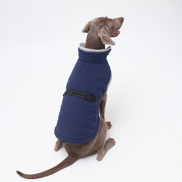 Classic Polyester Pet Winter Jacket Waterproof Polar Fleece Coat for Large Dogs Sustainable Small Size Winter Apparel