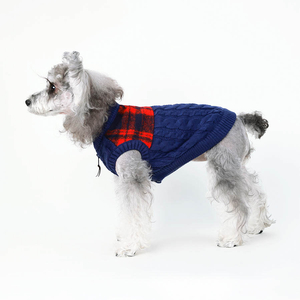 Small Dog Sweater Purple Striped Puppy Sweater Warm Autumn Winter Dog Clothes for Small, Medium, Cat Boy Pet Knitted Pullover Vest botton