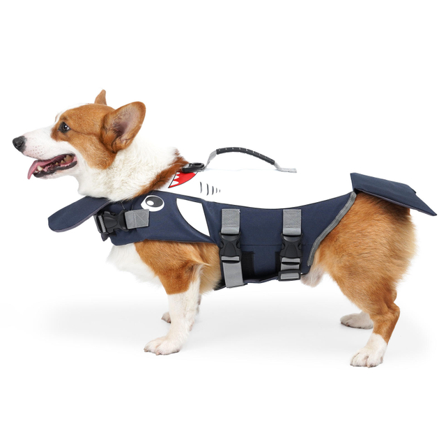 High Quality Dog Life Jacket With Rescue Handle Solid Color Summer Dog Swimming Safety Vest