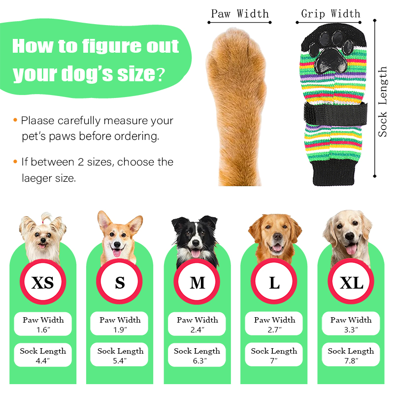 High Quality Wholesale Anti Slip Dog Socks Paw Protector Dog Grip Knit Socks for Hardwood Floors