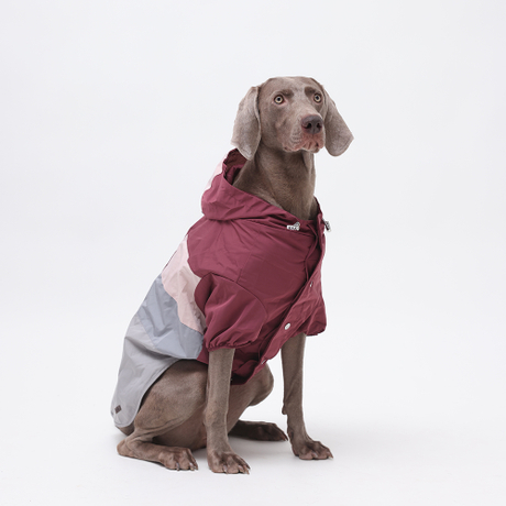 ຄົນອັບເດດ: Big dog pet raincoat Dog poncho waterproof windproof hooded code dog clothes