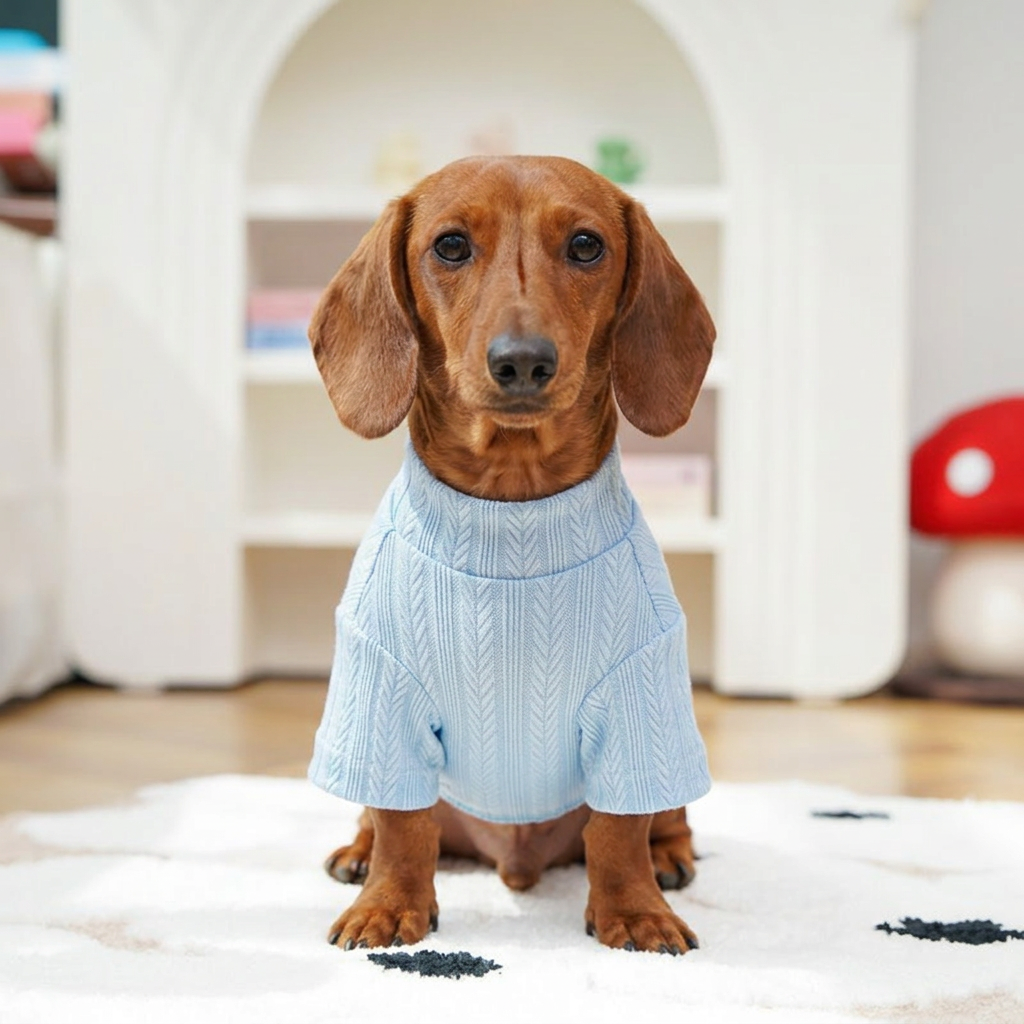 Cozy Seasonal Dog Hoodie in Red, Blue, Green - Warm Pet Cardigan for Autumn/Spring