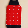 Chiens de chien animal de compagnie de Noël rouge polka point pull en tricot de design en tricot moteurs de chien