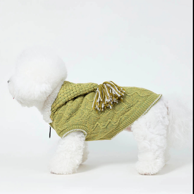  Pullaire de chien en tricot avec animal de compagnie Dog Hoodie à sweat à sweat à animal de compagnie Costumes animaux de compagnie Fit confortable ， vêtements pour animaux de compagnie Pull en laine avec capuche hivernale