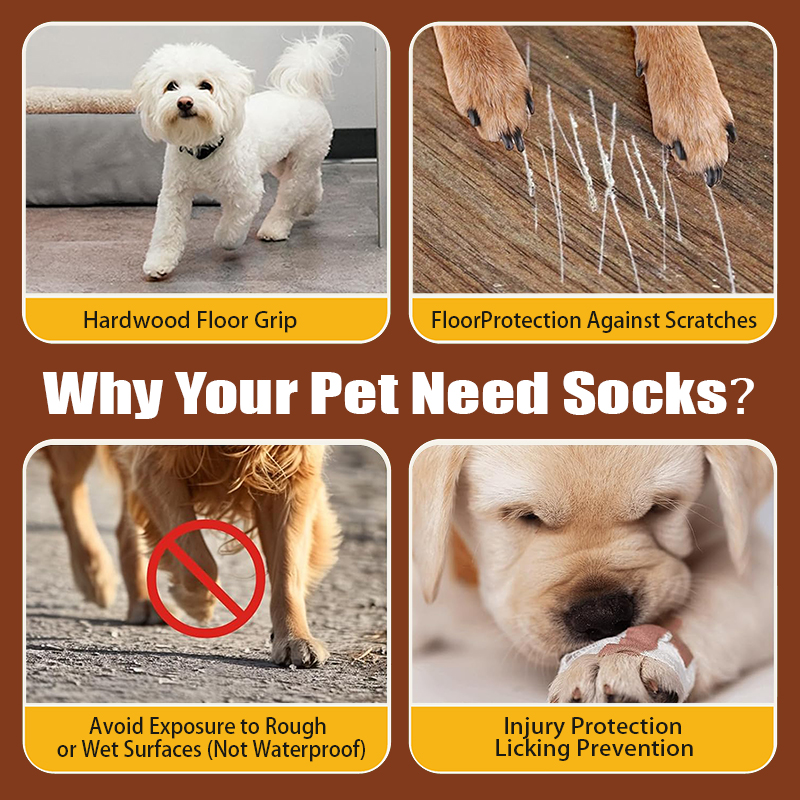 High Quality Wholesale Anti Slip Dog Socks Paw Protector Dog Grip Knit Socks for Hardwood Floors
