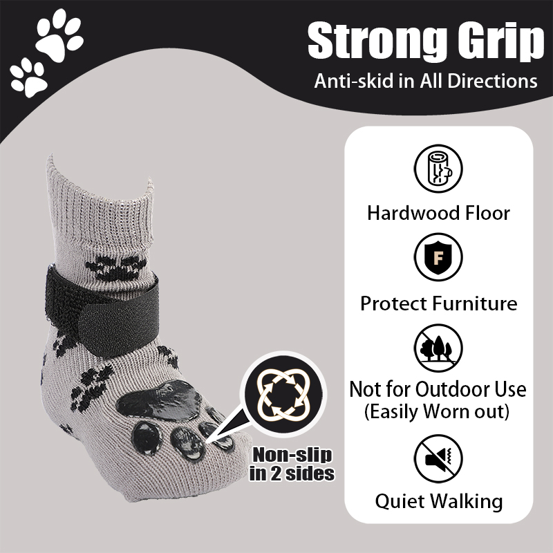 Non-Slip Warm Cotton Pet Socks for Cats and Dogs, Breathable and Soft