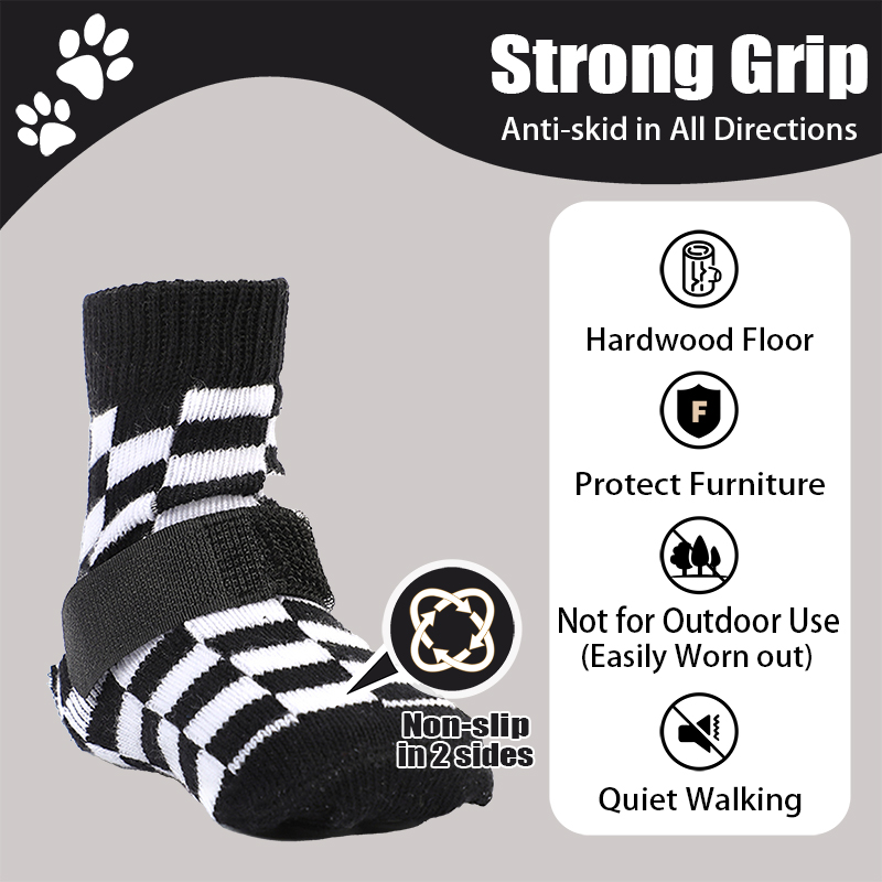 High Quality Wholesale Anti Slip Dog Socks Paw Protector Dog Grip Knit Socks for Hardwood Floors