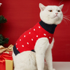 Chiens de chien animal de compagnie de Noël rouge polka point pull en tricot de design en tricot moteurs de chien