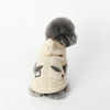 Small Dog Sweater Knitted Pet Sweater Warm Dog Clothes , Hooded Sweatshirt Cable Knitwear Puppy Winter Jacket for Small Dog Girls Boys Soft Cat Clothing