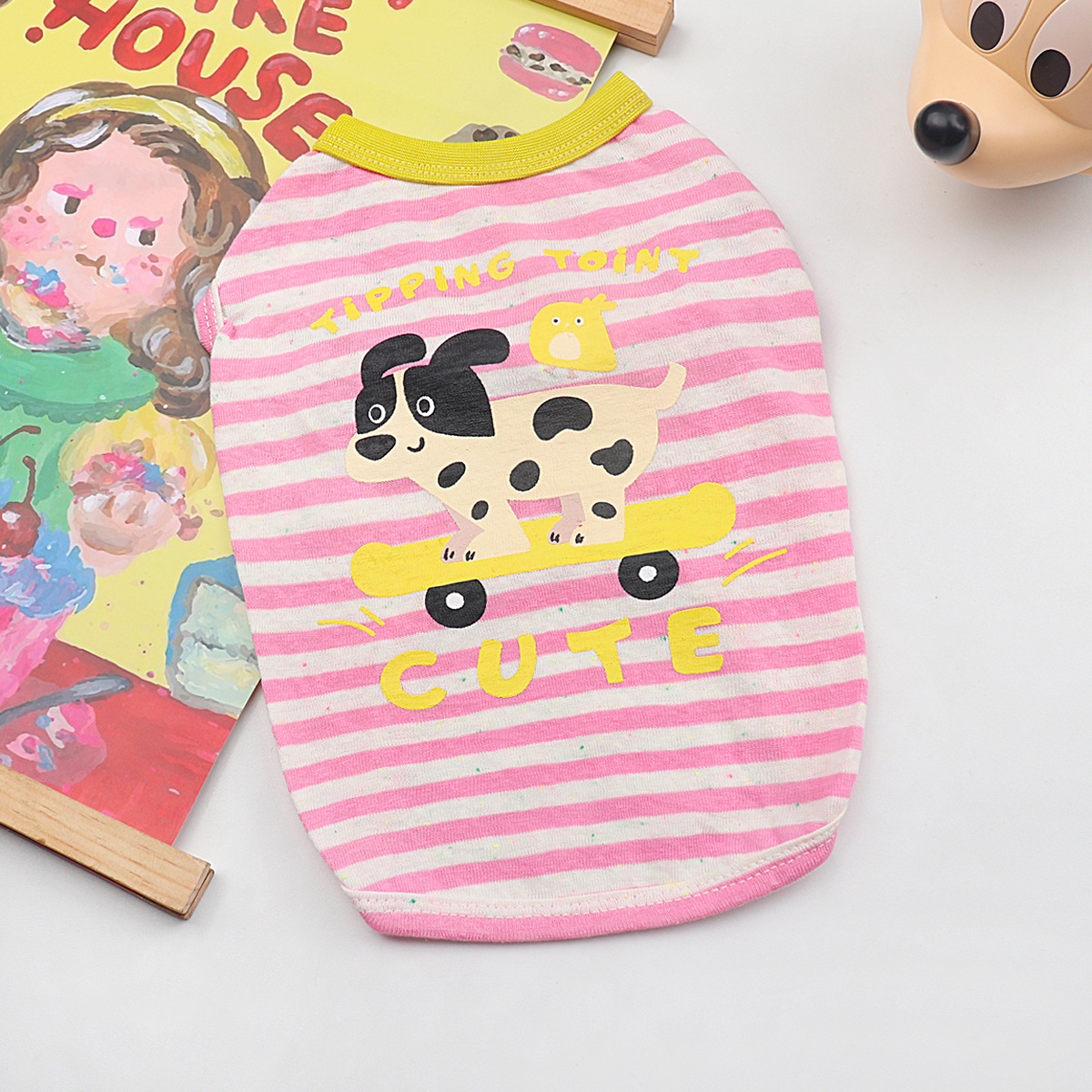 Wholesale Manufacturer Pet Striped Dog Polo T-Shirt Summer Spring Cute Puppy Coats Apparel