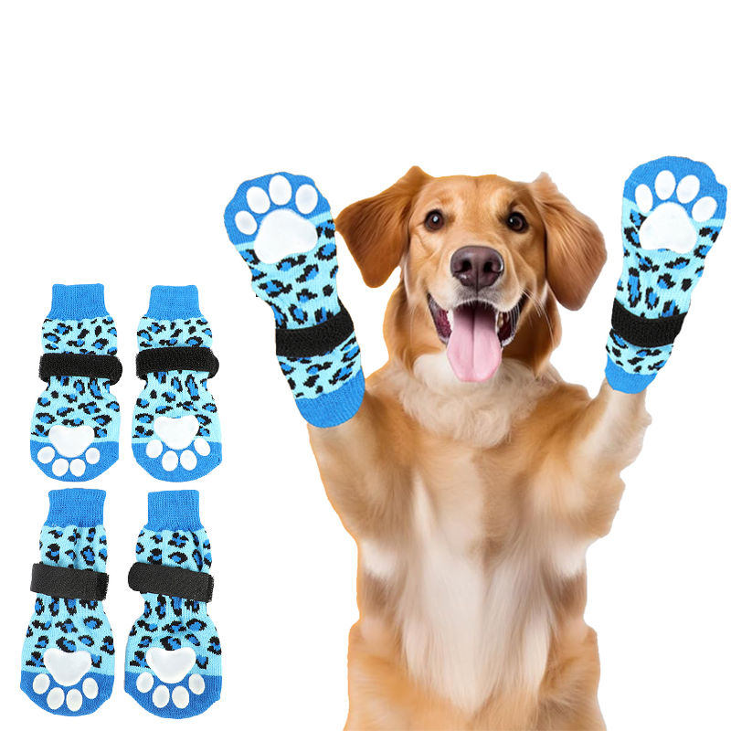 High Quality Wholesale Anti Slip Dog Socks Paw Protector Dog Grip Knit Socks for Hardwood Floors