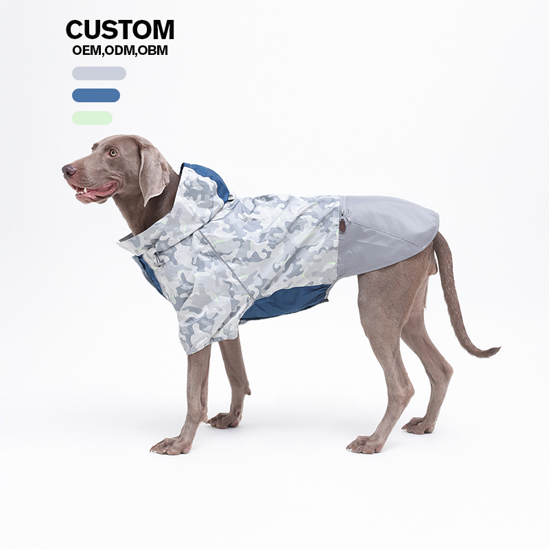 Wholesale Pet Clothes Custom Private Brand Logo Waterproof Windproof Luxury Pet Dog Raincoat