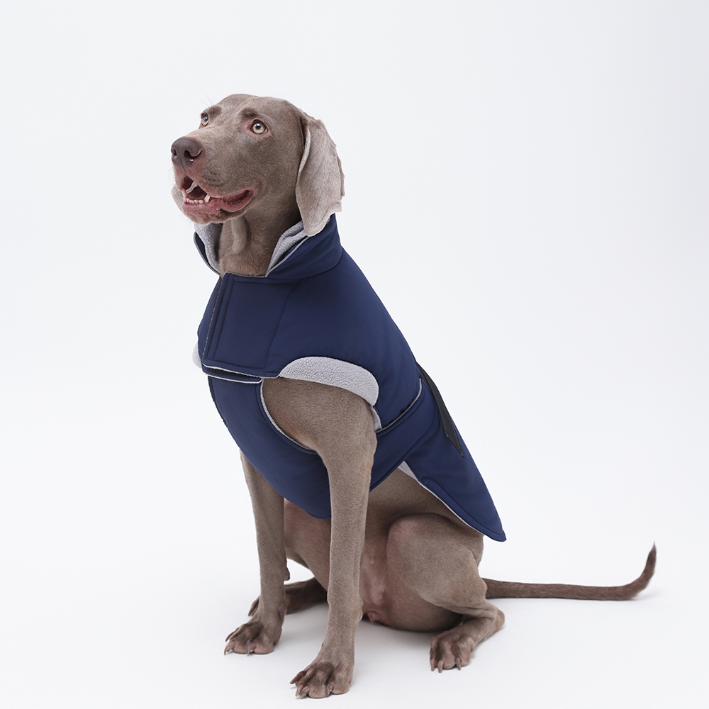 Classic Polyester Pet Winter Jacket Waterproof Polar Fleece Coat for Large Dogs Sustainable Small Size Winter Apparel