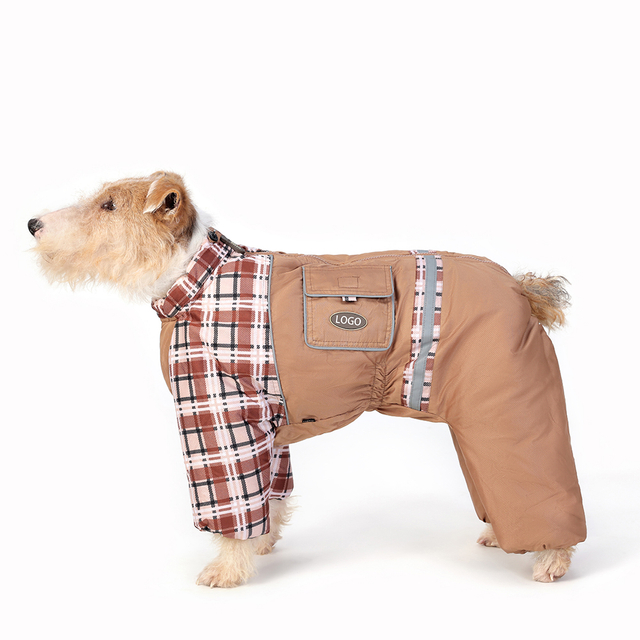 Winter British Style Classic Plaid Designer Brand Luxury Pet Dog Clothes Pull Veste de vêtements Pull