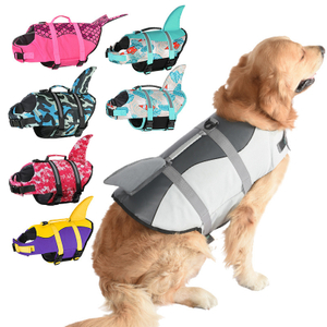 High Quality Dog Life Jacket With Rescue Handle Solid Color Summer Dog Swimming Safety Vest